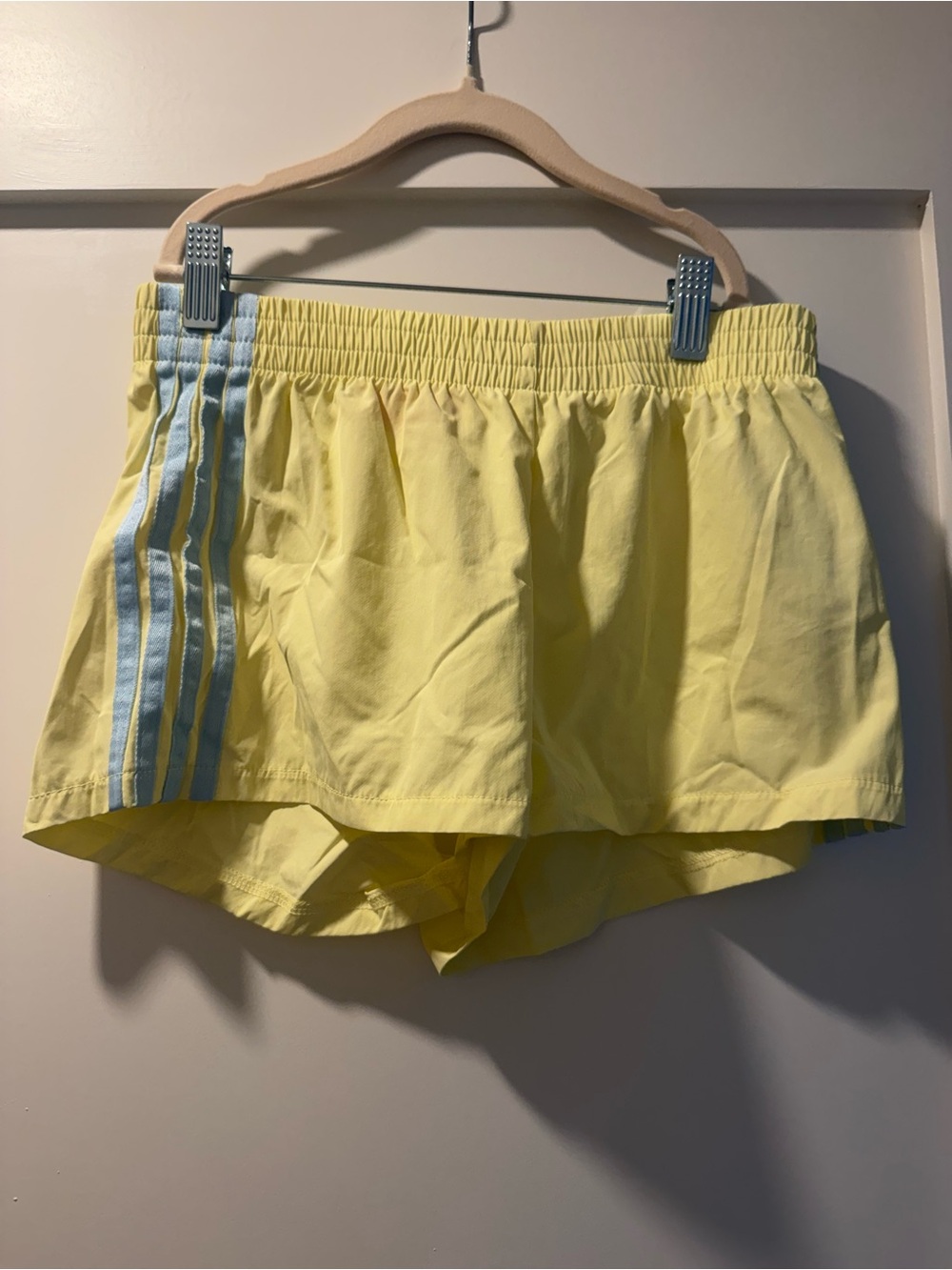 Edikted Nikki Nylon Shorts in Yellow